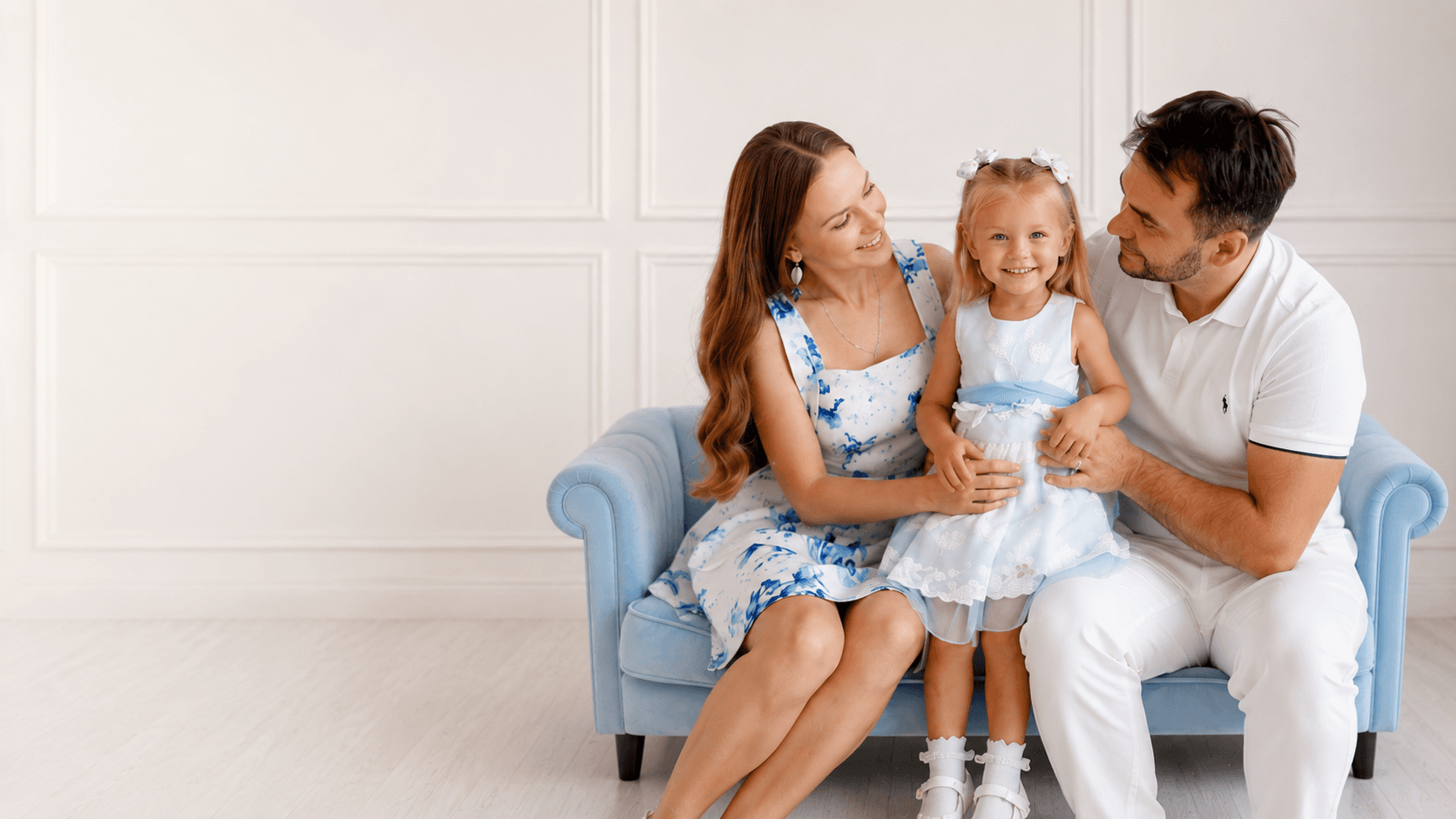 Kokoshi family with baby at home